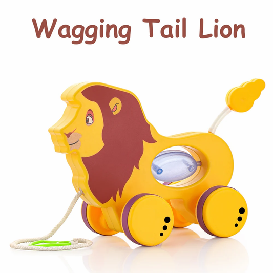 Kids Plastic Lion Pull Along Toy