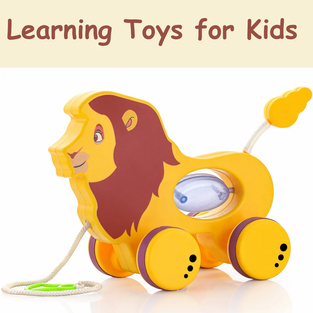 Kids Plastic Lion Pull Along Toy