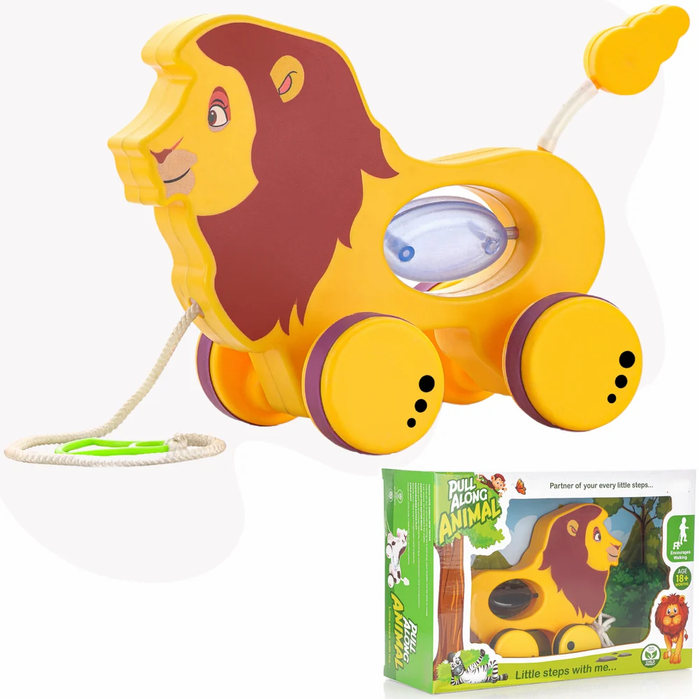 Kids Plastic Lion Pull Along Toy