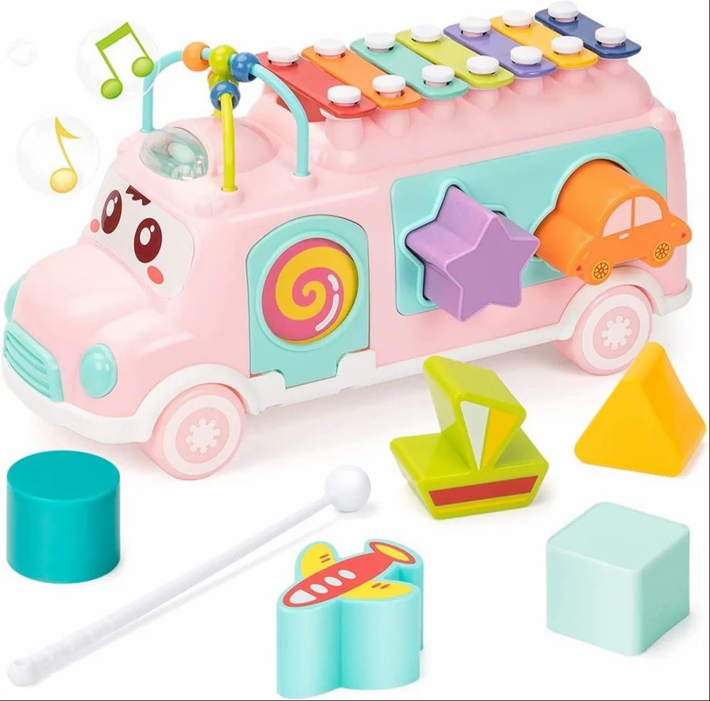 Multiactivity Baby Toy Bus Educational Toy, Concentration