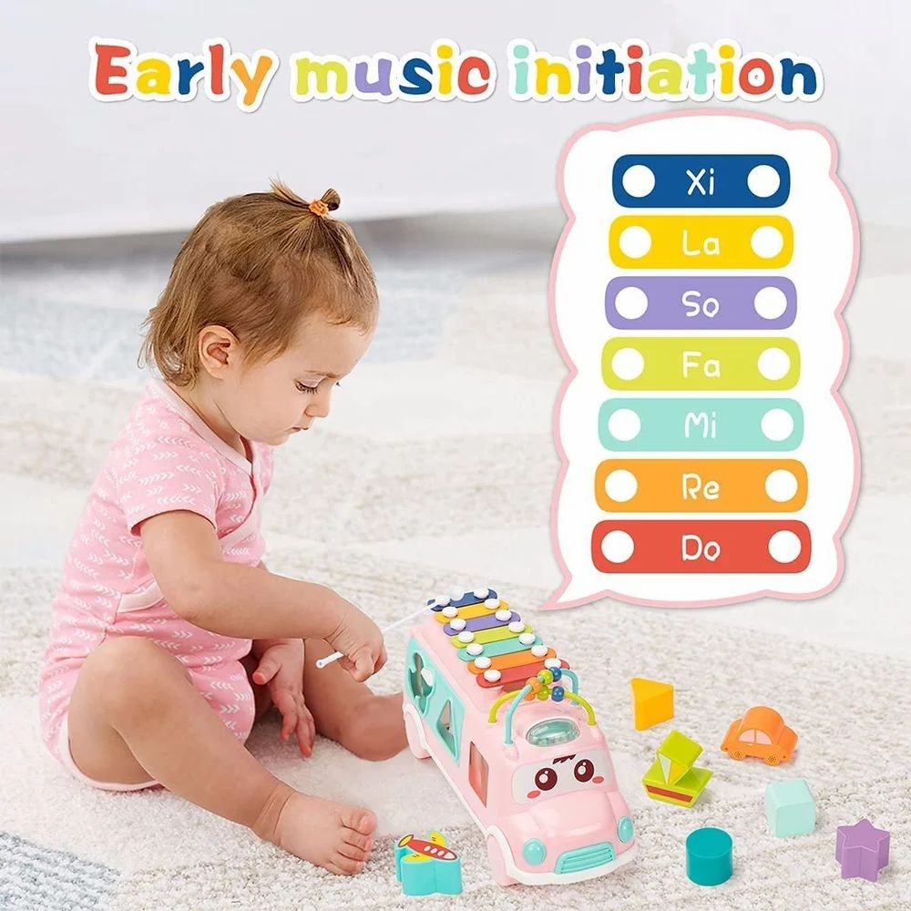 Multiactivity Baby Toy Bus Educational Toy, Concentration