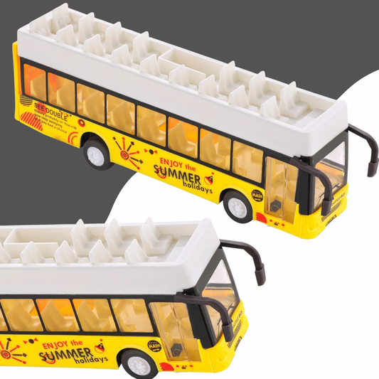 Pull Back Action Double Decker Bus Toy