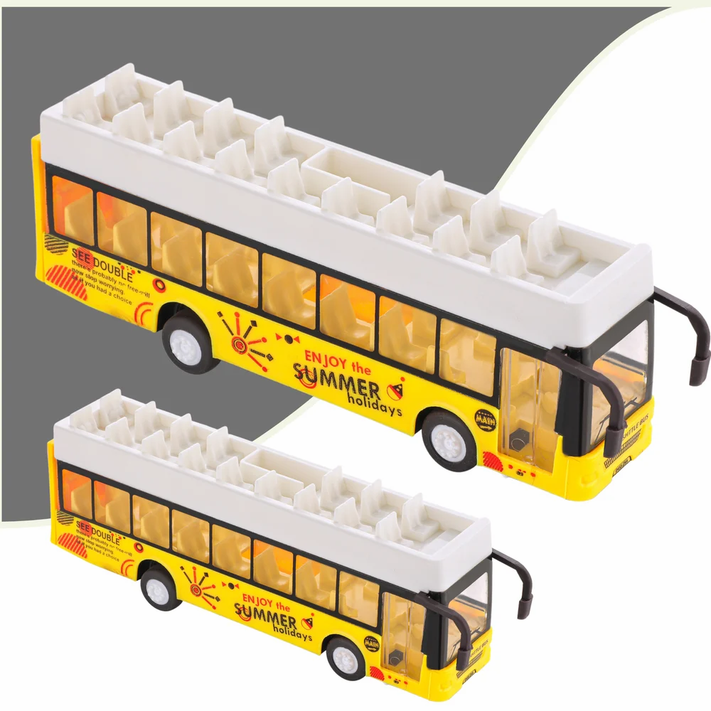 Pull Back Action Double Decker Bus Toy