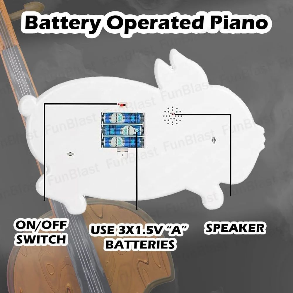 Musical Rabbit Piano for Kids with Flashing Lights