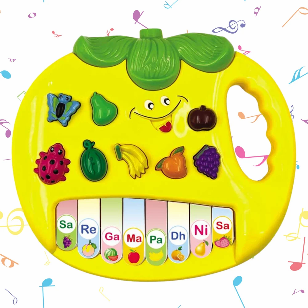 Unisex Plastic Musical Apple Piano Toy, For Playschool, 250 G