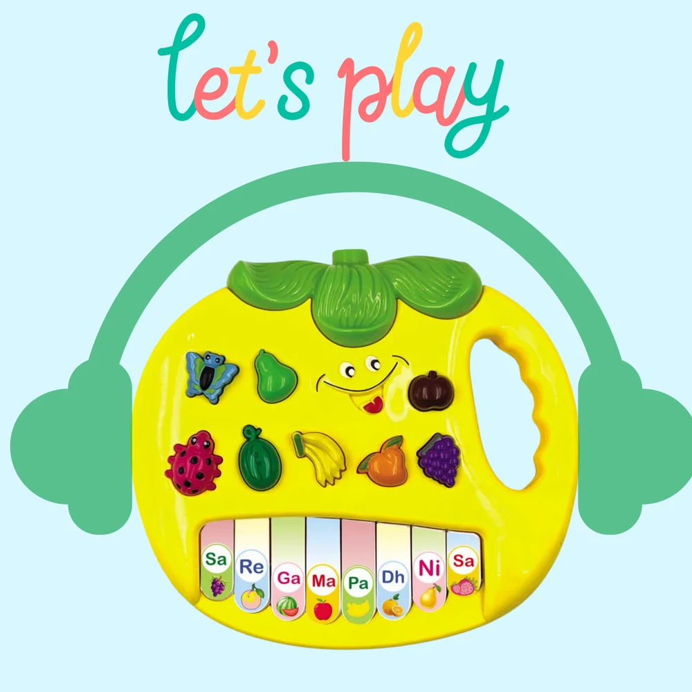 Unisex Plastic Musical Apple Piano Toy, For Playschool, 250 G