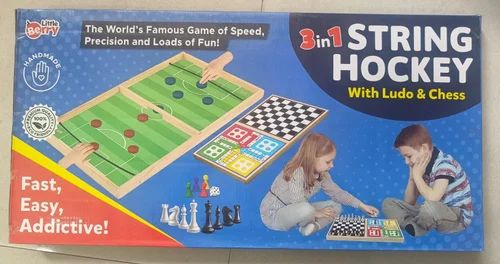 Big Size 2-in-1 String Hockey Board Game Toy Chess, Ludo, Hockey