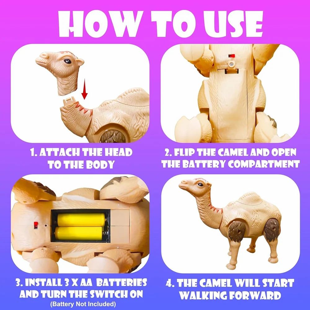 Plastic ELECTRIC FUN CAMEL TOY, For Amusement Park