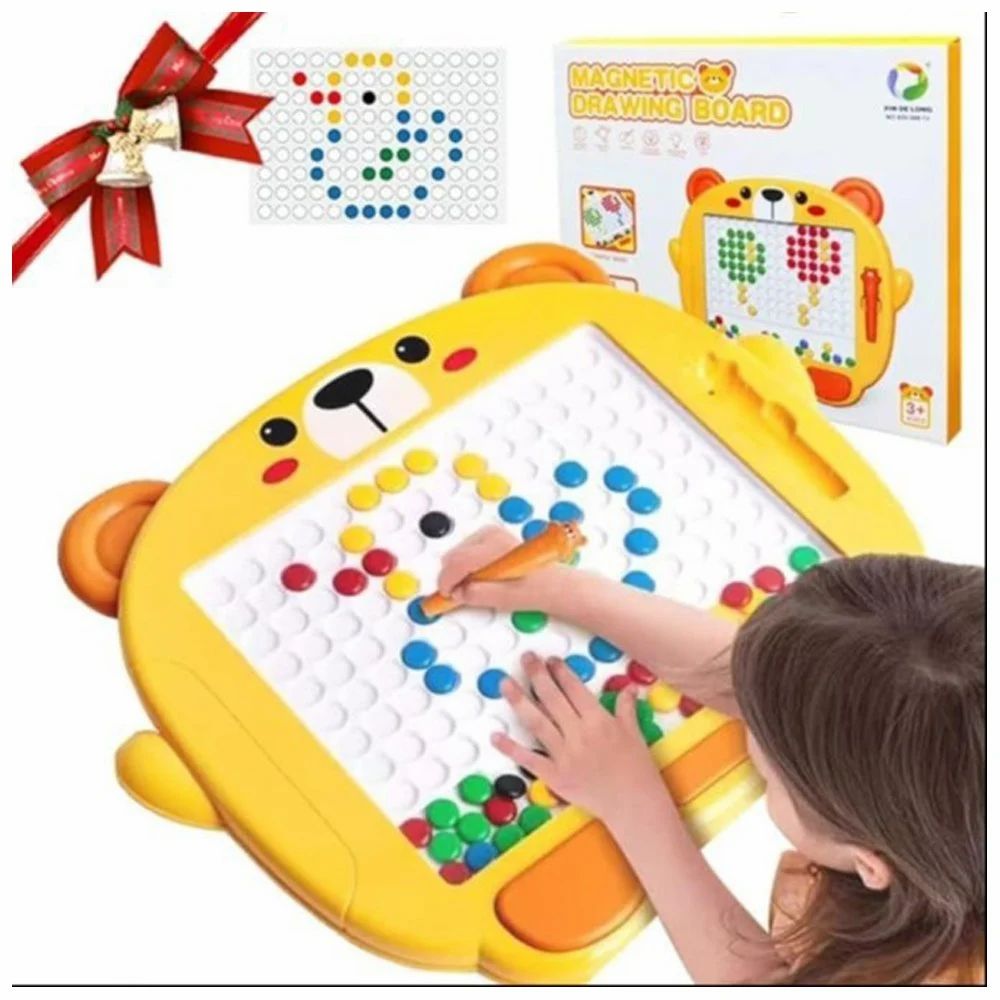 Yellow Plastic Magnetic Drawing Board Toddlers