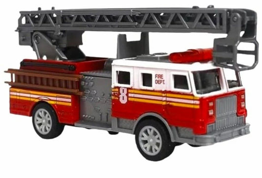 Plastic Battery Operated Metal Fire Truck Toy