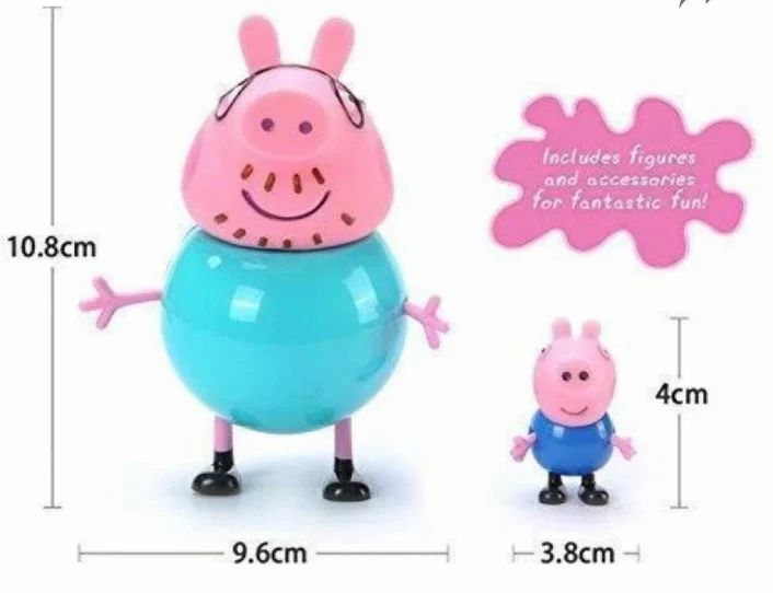 Plastic Peppapig family set for kids