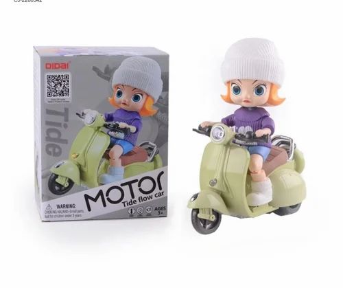 Multicolour plastic motor tide flow car toy